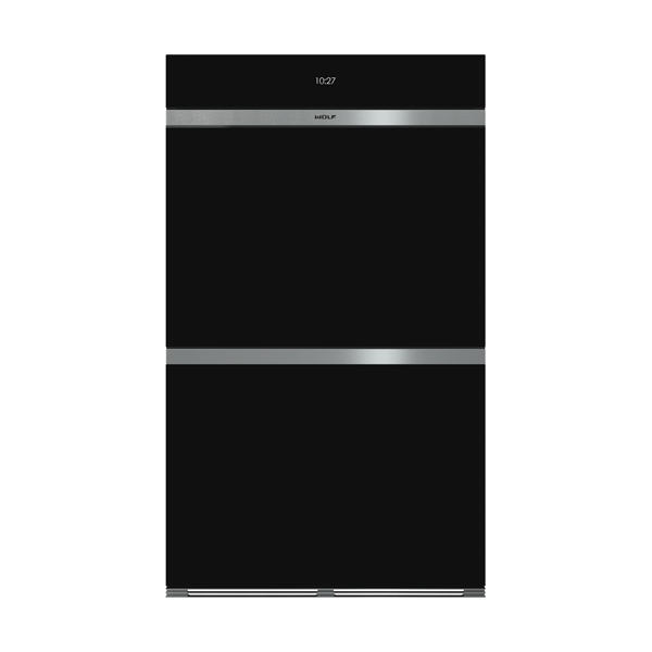 ICBDO30CM B BUILT IN M SERIES CONTEMPORARY BLACK GLASS DOUBLE OVEN