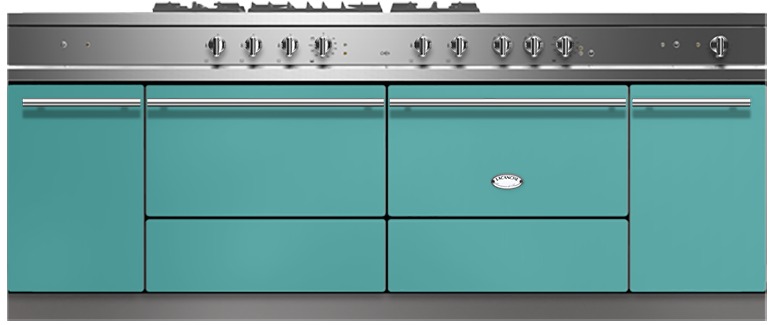 Lacanche Vezelay Modern range cooker 2205mm wide in green