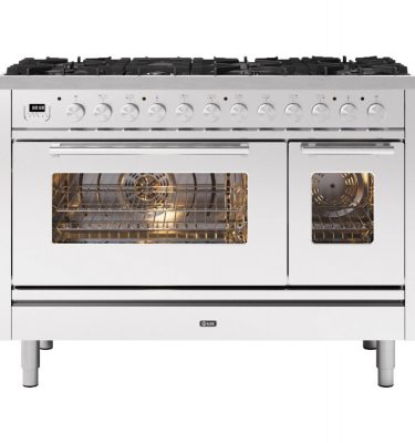 Ilve P128WE3SS 120cm Roma Dual Fuel Range Cooker In Stainless Steel