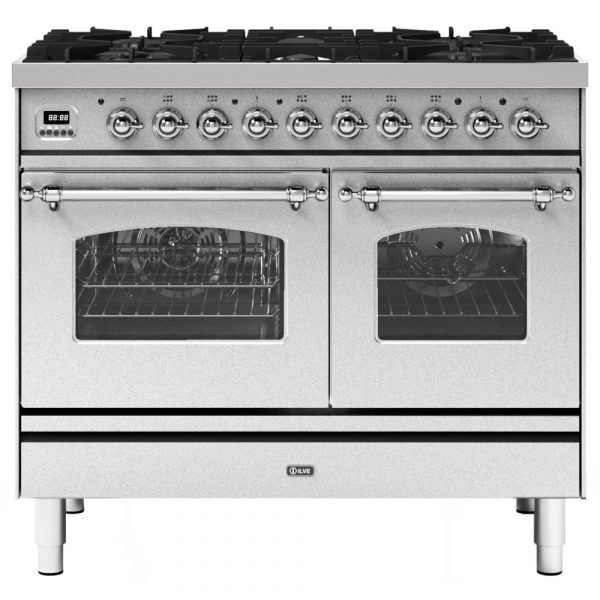Ilve PD106NE3SS 100cm Milano Dual Fuel Range Cooker In Stainless Steel