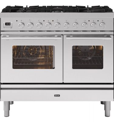 Ilve PD106WE3SS 100cm Roma Dual Fuel Range Cooker In Stainless Steel