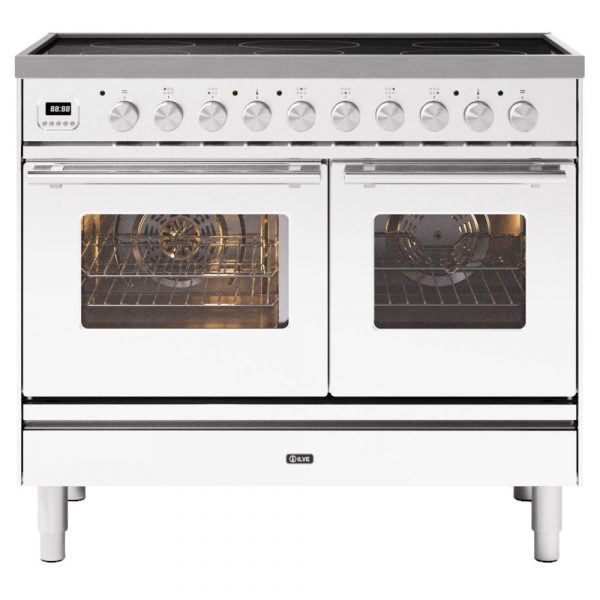 Ilve PDI10WE3WH 100cm Roma Induction Range Cooker In White