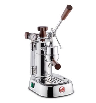 Smeg LPLPLH01UK La Pavoni Professional Lusso Lever Coffee Machine Stainless Steel and Wood