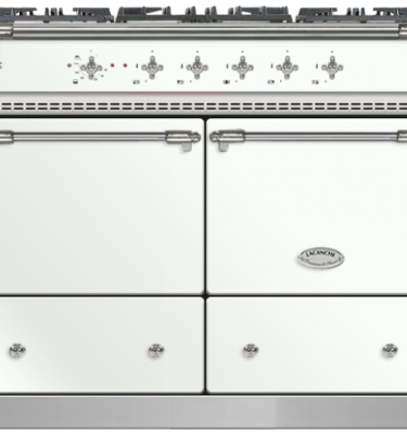 Lacanche LG1052CTWHNT 100cm Classic Cluny White & Nickel Dual Fuel Range Cooker