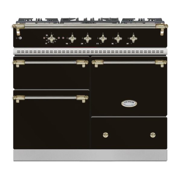 Lacanche LG1053CTBKA 100cm Classic Macon Black & Brass Dual Fuel Range Cooker